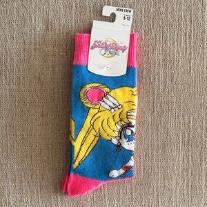 Sailor Moon Pink and Blue Crew Socks